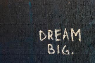 Dream Big text by Randy Tarampi courtesy of Unsplash.