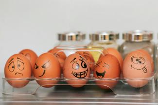 orange and white egg on stainless steel rack by Олег Мороз courtesy of Unsplash.